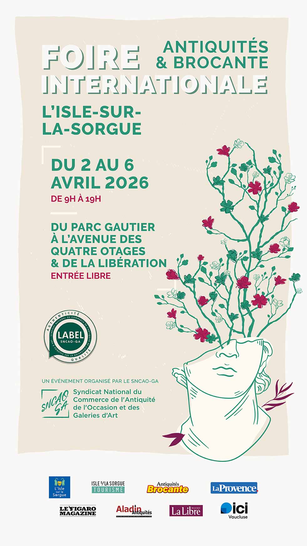 Brocante internationale 2026 de l'Isle-sur-la-Sorgue, à 30 minutes de Métafort, chambre d'hôte en Provence