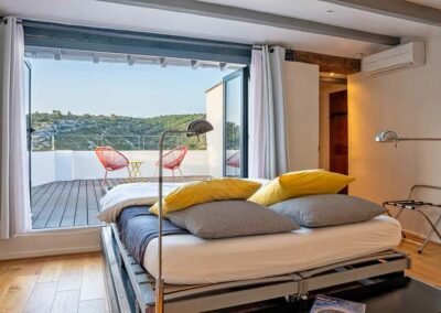 Chambre d'hôtes 2 personnes Sous-les-Étoiles, vue lit roulant. Maison d'hôtes Metafort à Méthamis en Provence entre Luberon et mon Ventoux - 2026